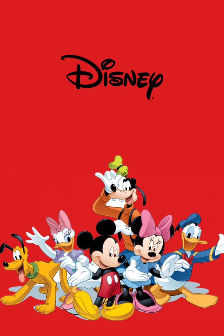 Red Mickey Mouse And Friends 1080p Disney Background