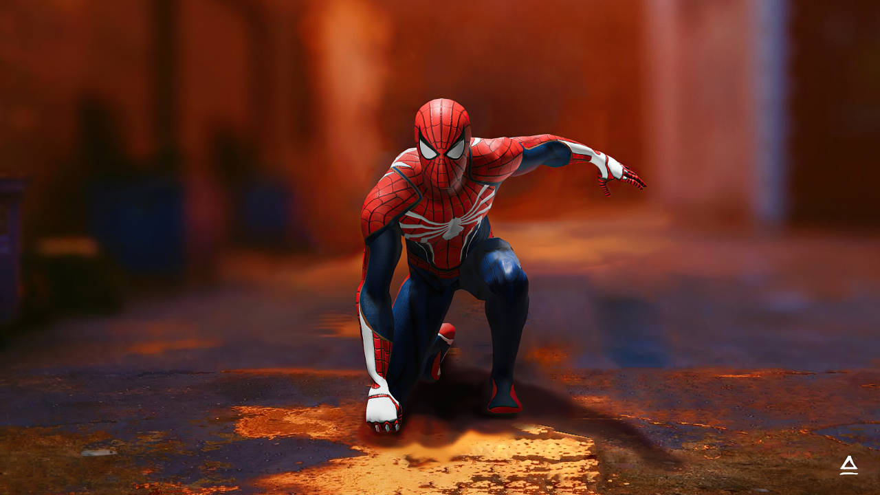 1280x720 Gaming With Spider-man Wallpaper