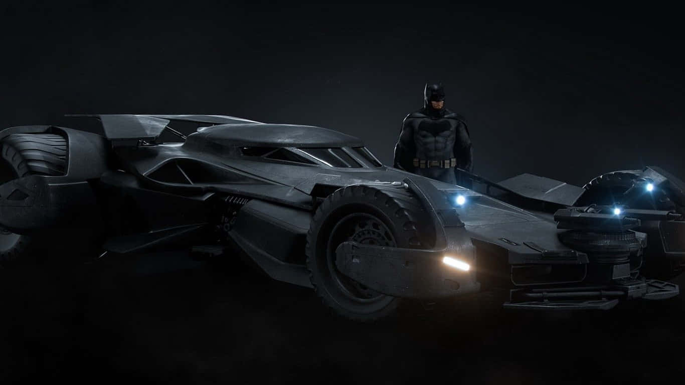 1366x768 Batmobile Background Batman