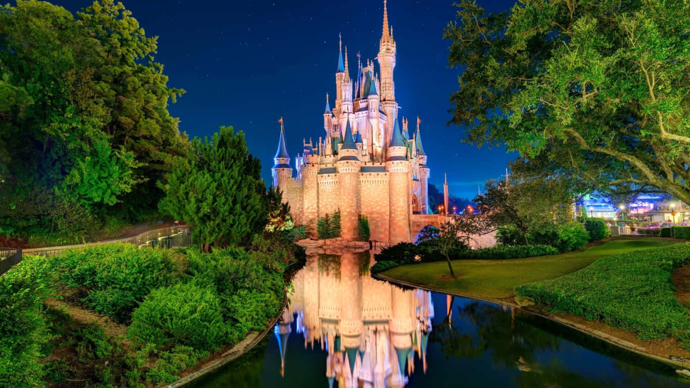 Dreamy Castle Side Angle 1366x768 Disney Background