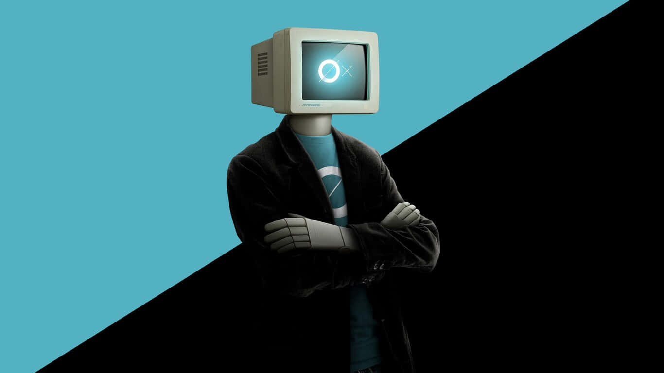 Computer Head 1366x768 Monitor Background