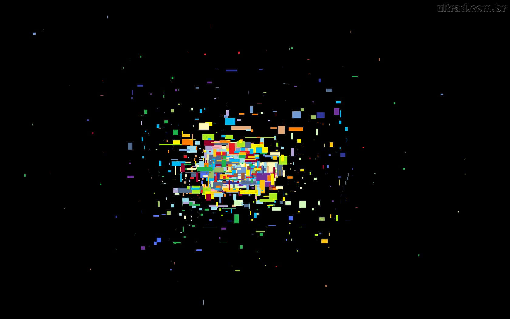A Colorful Square In The Middle Of A Black Screen Wallpaper