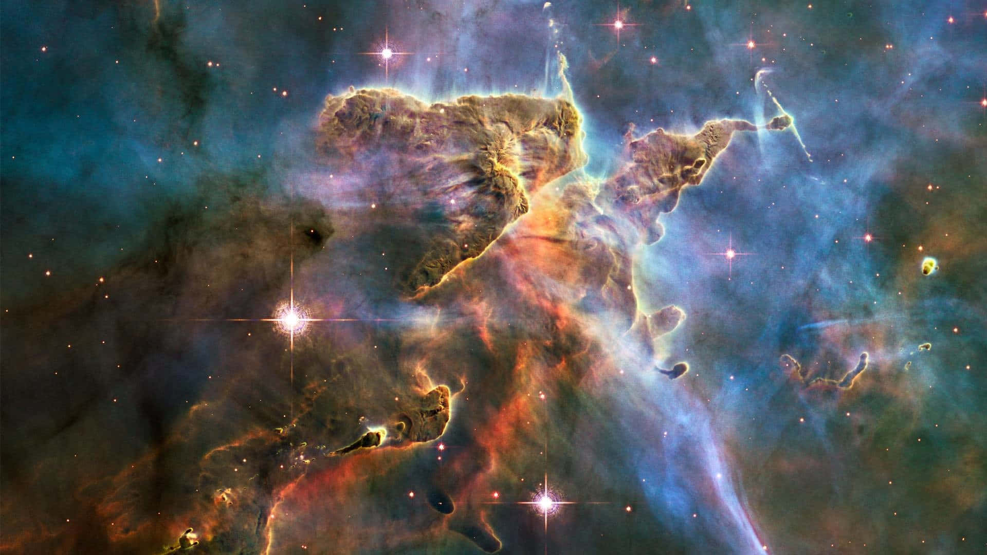 1920 X 1080 Nebula Hubble Carina Wallpaper