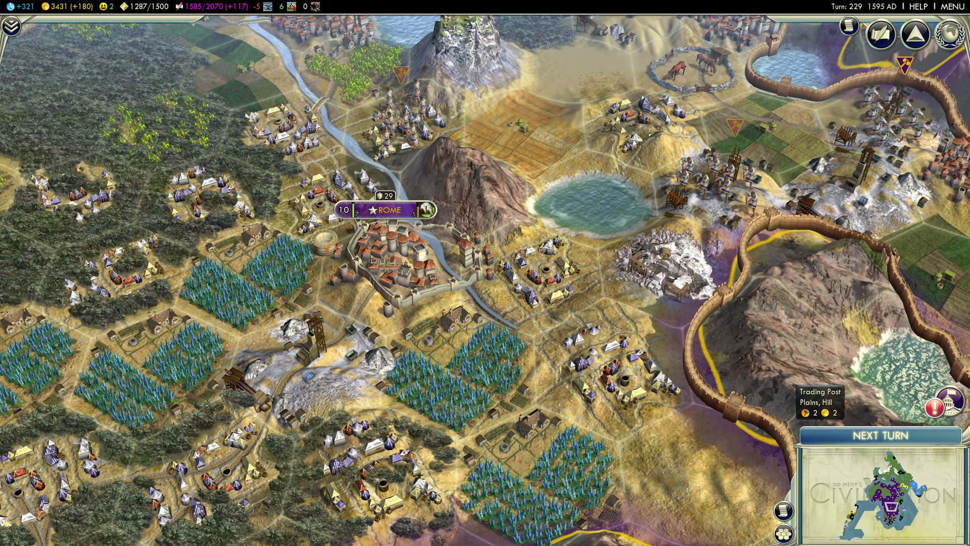 Epic Battlefield in Civilization V at Full HD Resolution