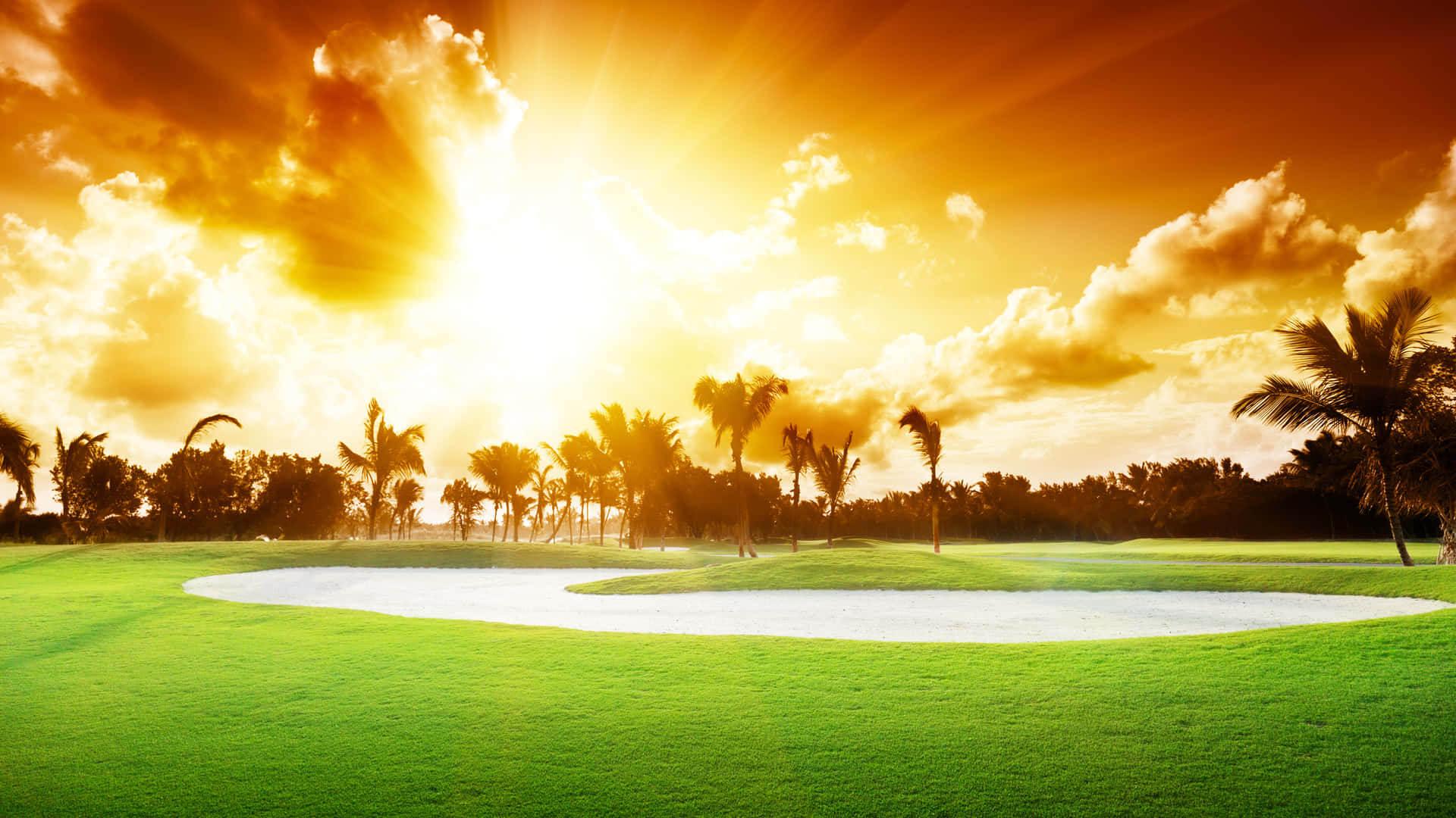 Enjoy A Scenic Round Of Golf Wallpaper