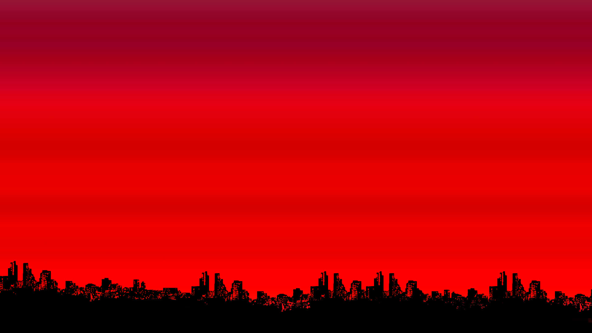1920x1080 Red City Silhouette Wallpaper