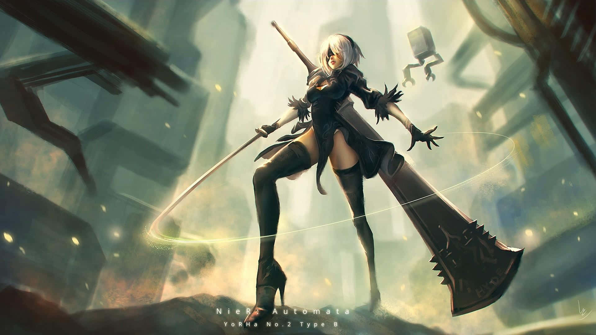 2B, the Female android from NieR: Automata