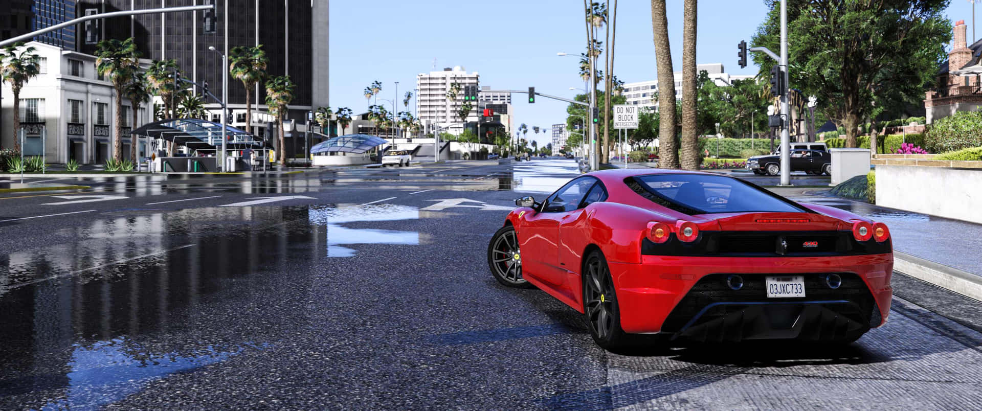 3440x1440p Ferrari Background Grand Theft Auto