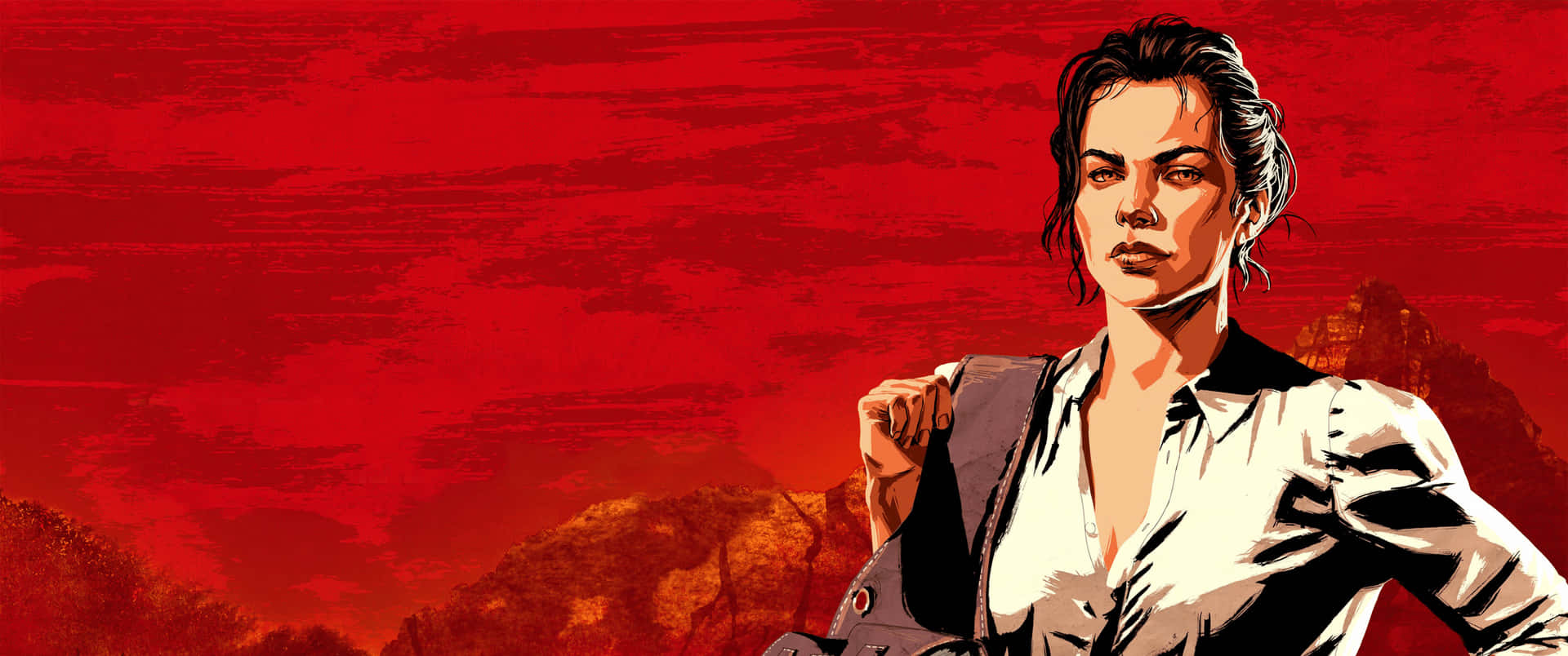 3440x1440p Red Dead Redemption 2 Background Abigail