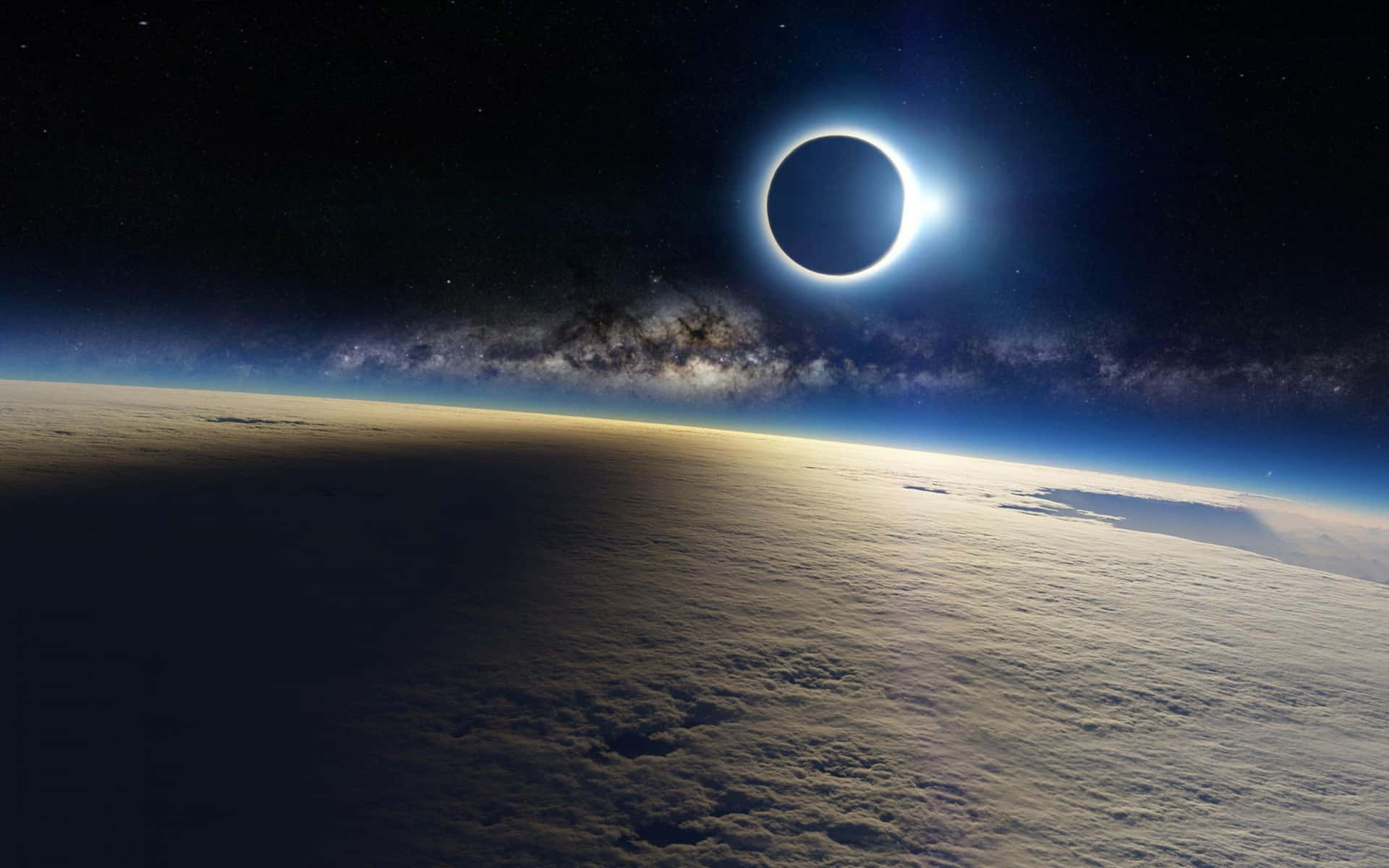 Solar Eclipse In Space 4K Background