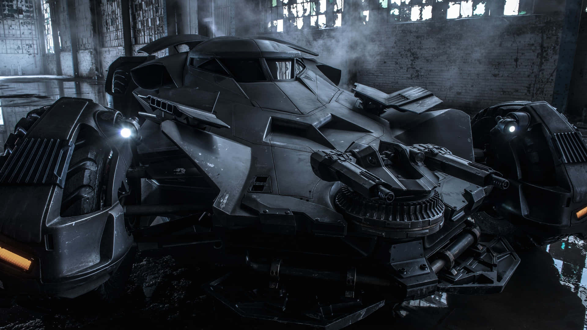 Magnificent 4K Batmobile ready for take-off.