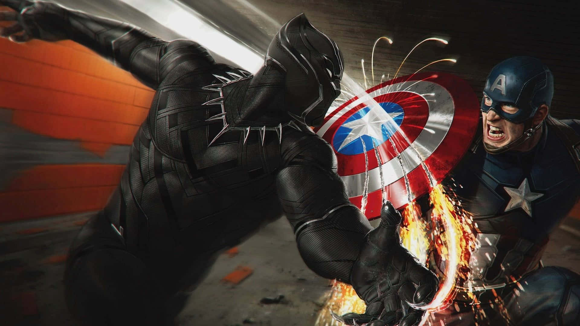 4k Captain America Vs Black Panther Wallpaper