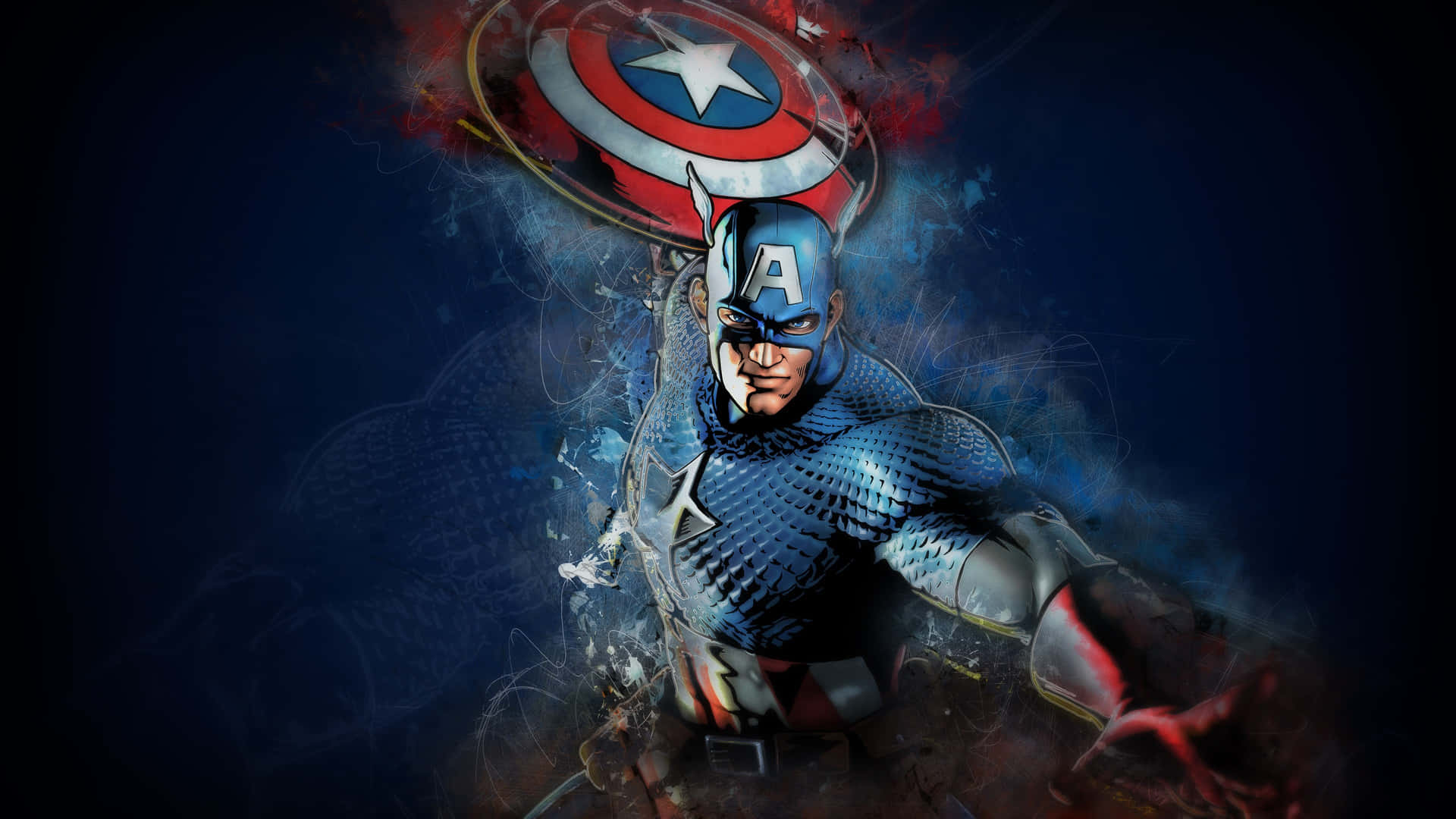 4k Captain America Cartoon Wallpaper