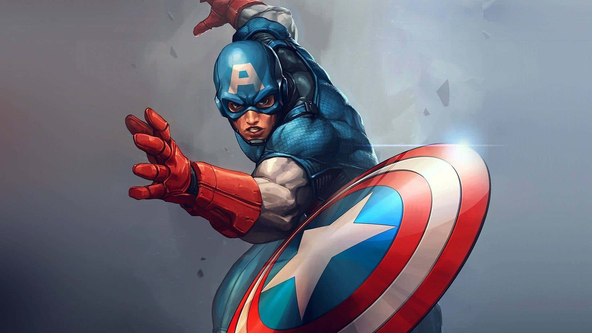 4k Captain America Cartoon Character Wallpaper