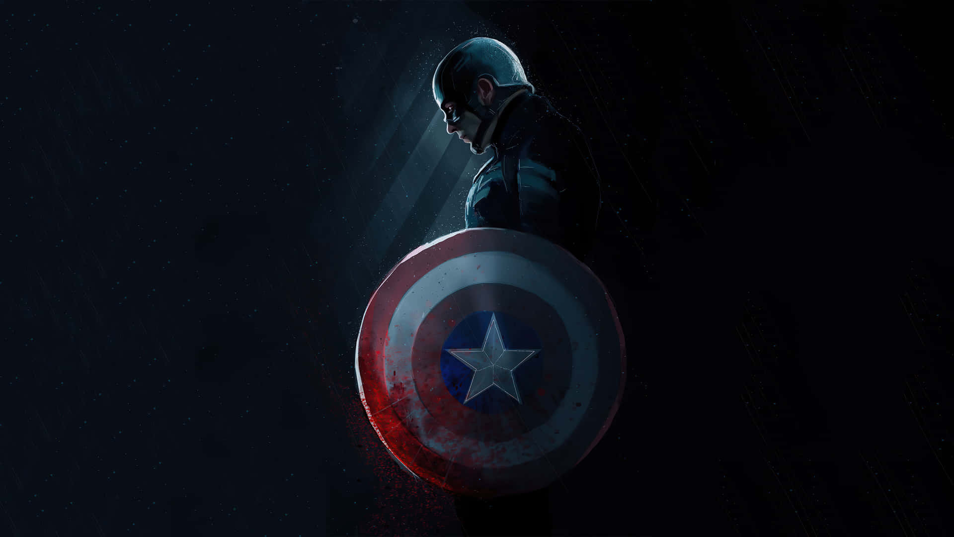4k Captain America Silhouette Wallpaper