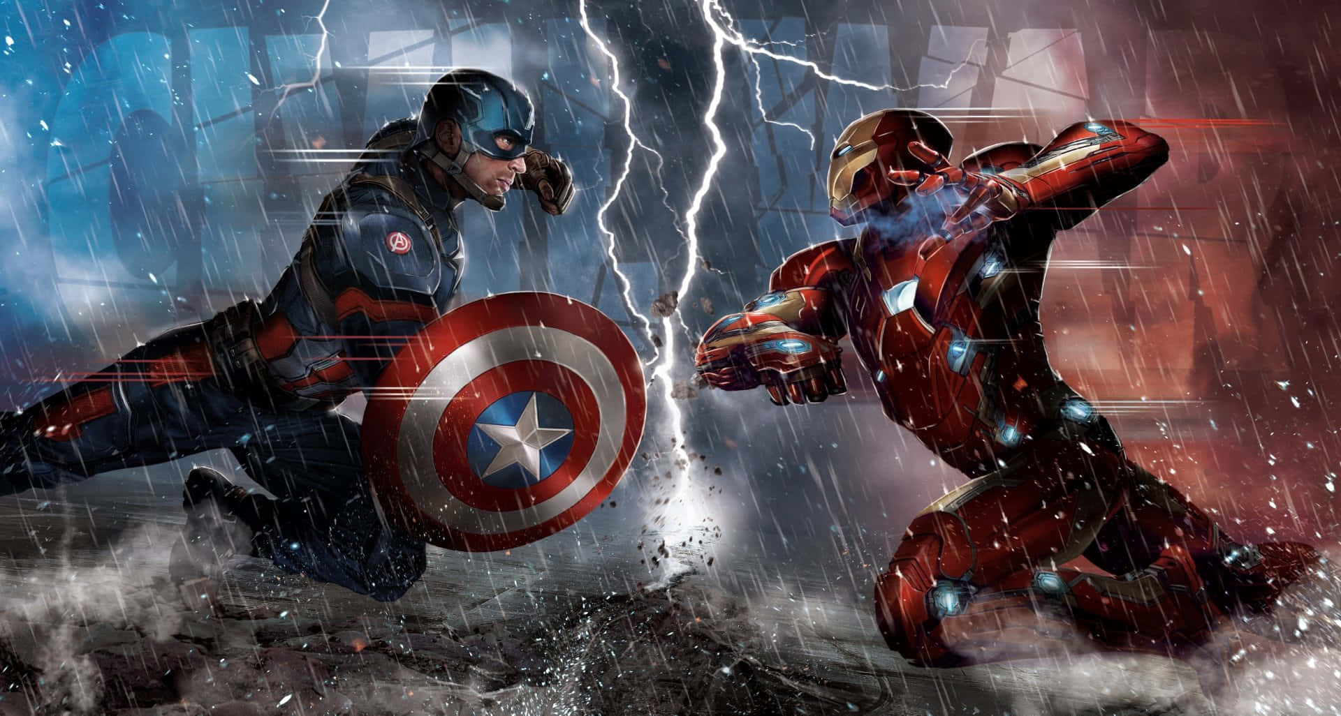 4k Captain America Vs Iron Man Wallpaper