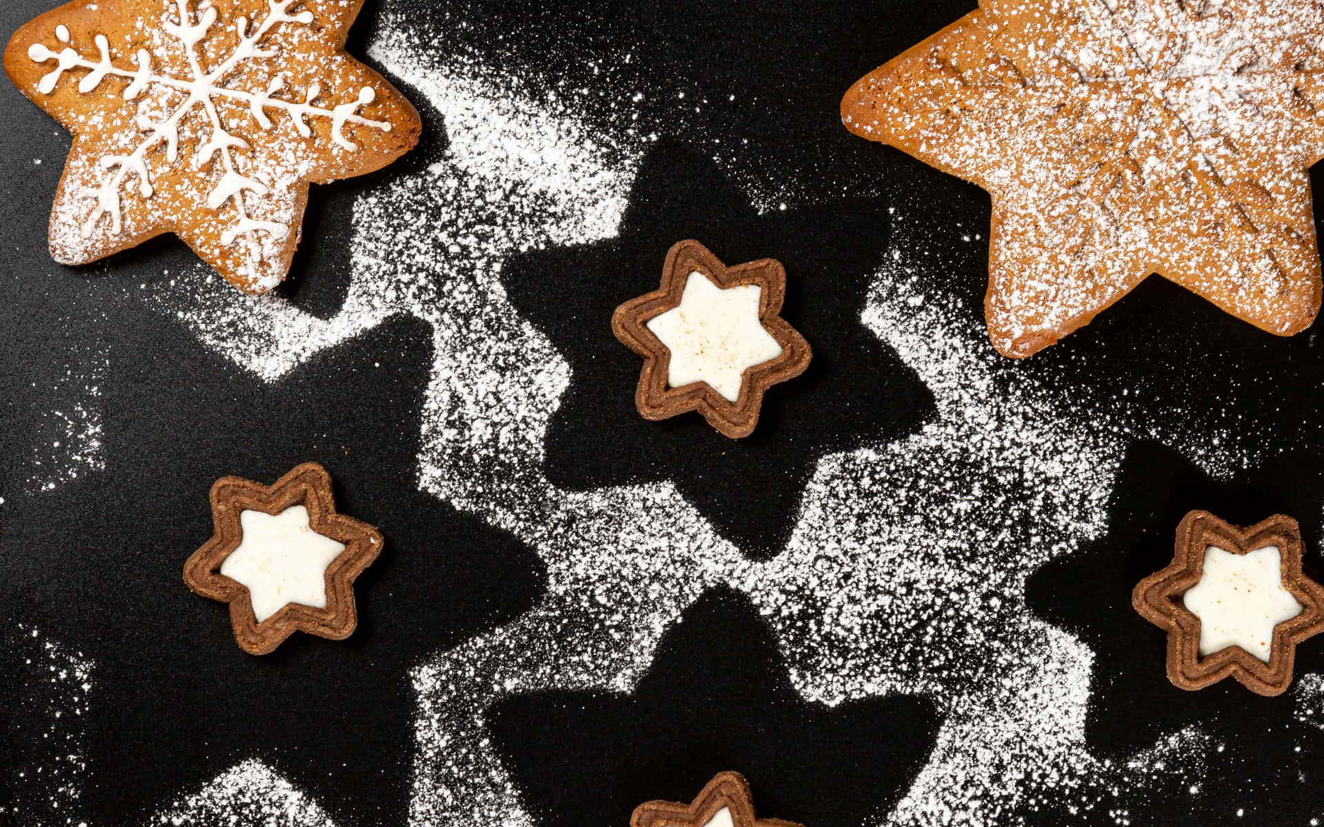 Hexagram Shape Sweet 4k Cookies Background