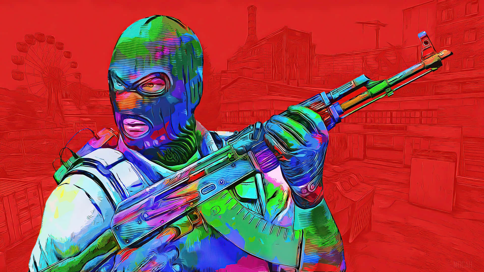 4k Counter-strike Global Offensive Background Terrorist With An AK 47