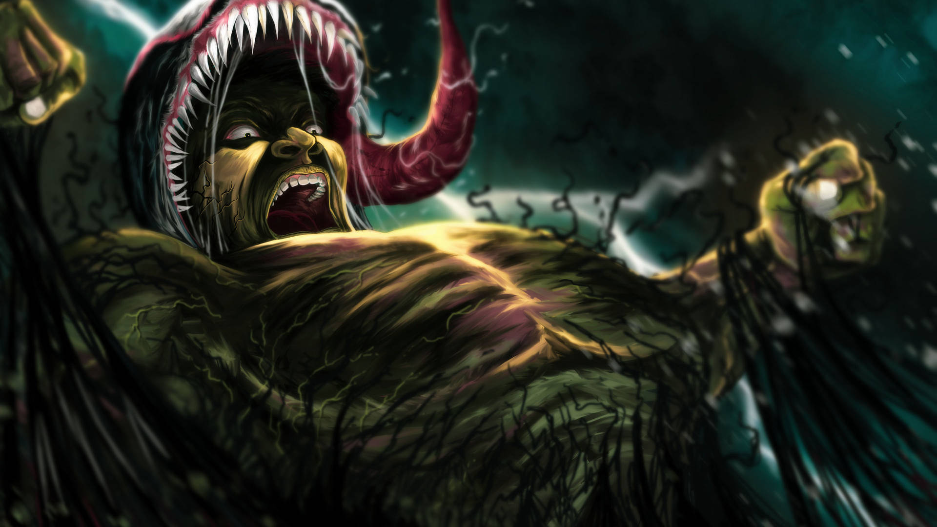 4K Hulk Into Venom Wallpaper