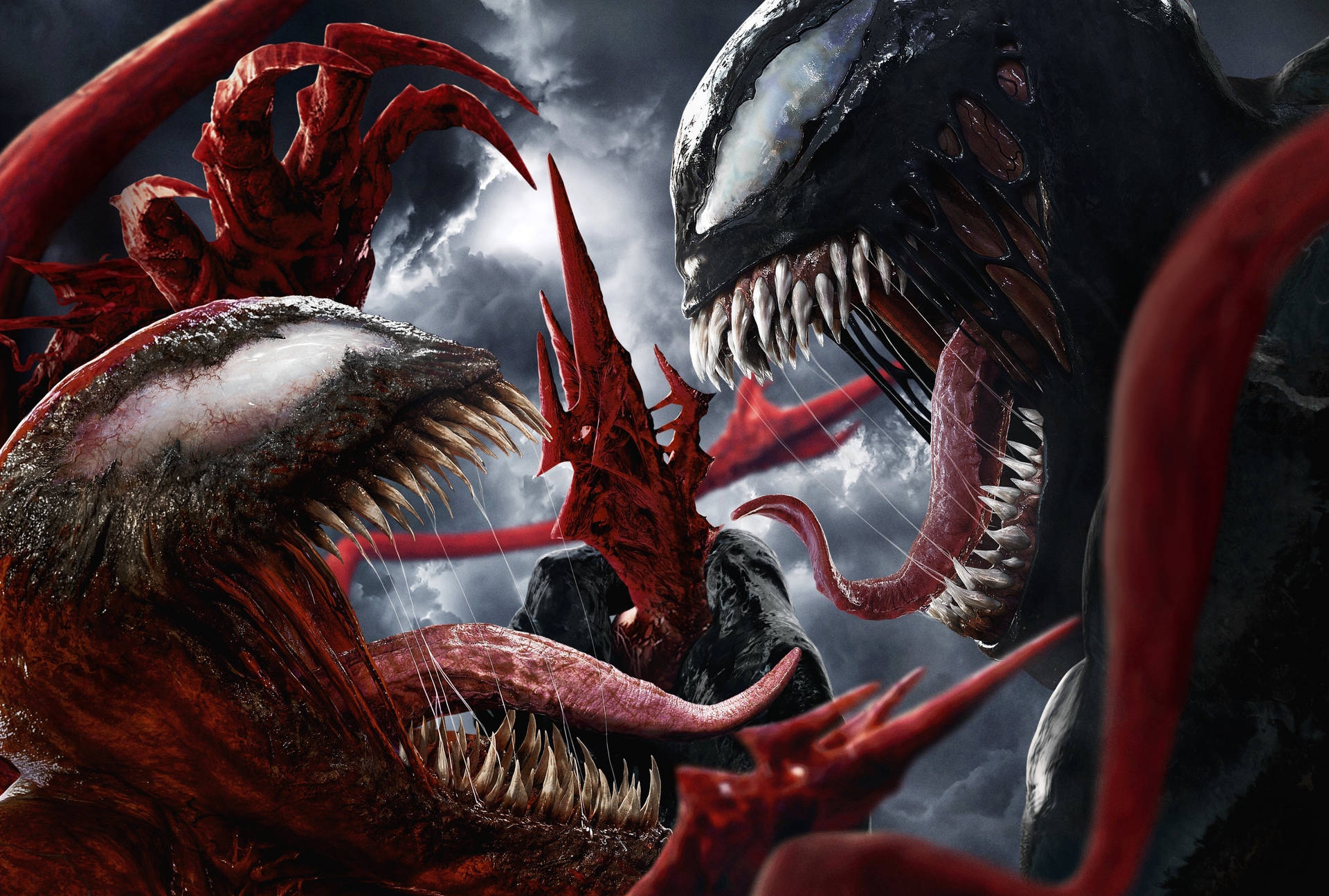 4K Ultra HD Venom Screaming At Carnage Wallpaper