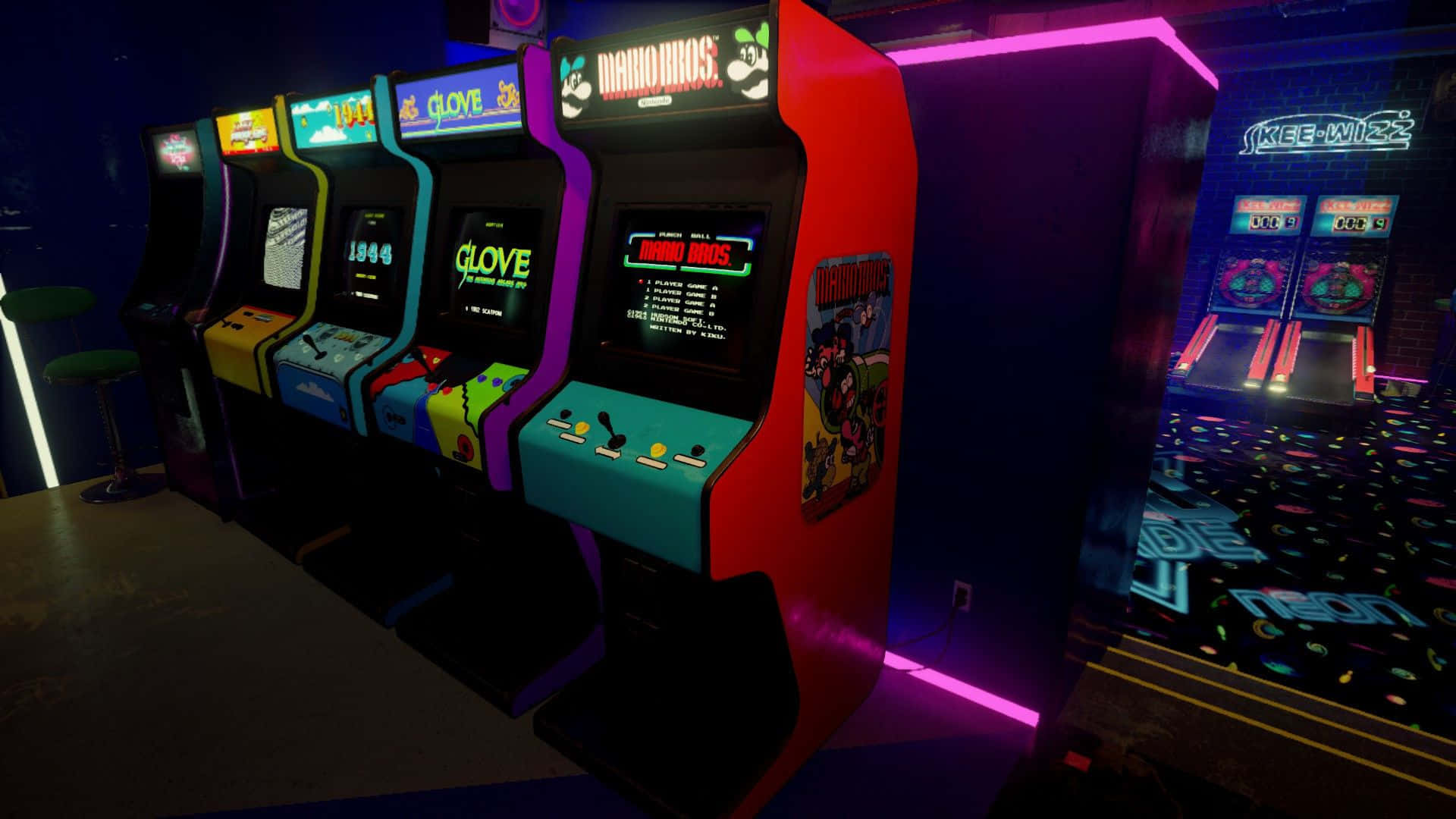 Step back in time to the 80s with classic arcade games. Wallpaper