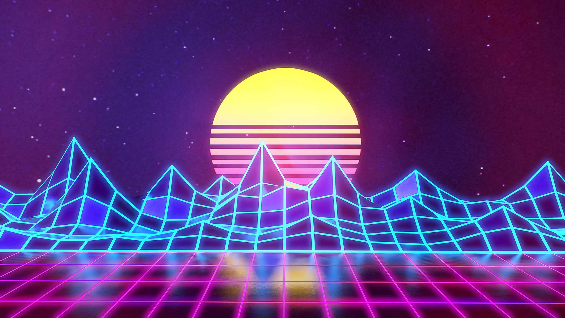 "Take a Step Back in Time with 80s Synthwave" Wallpaper