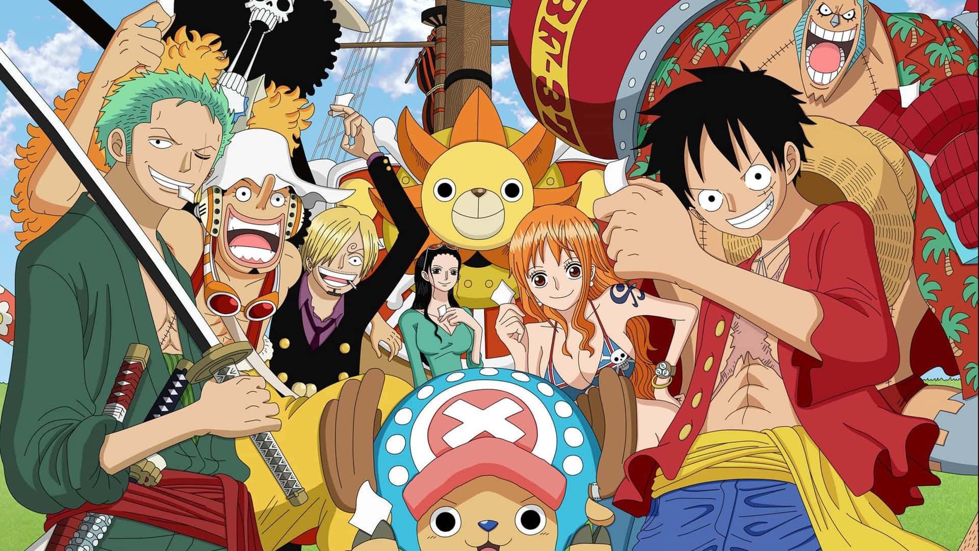 90s Anime One Piece Wallpaper