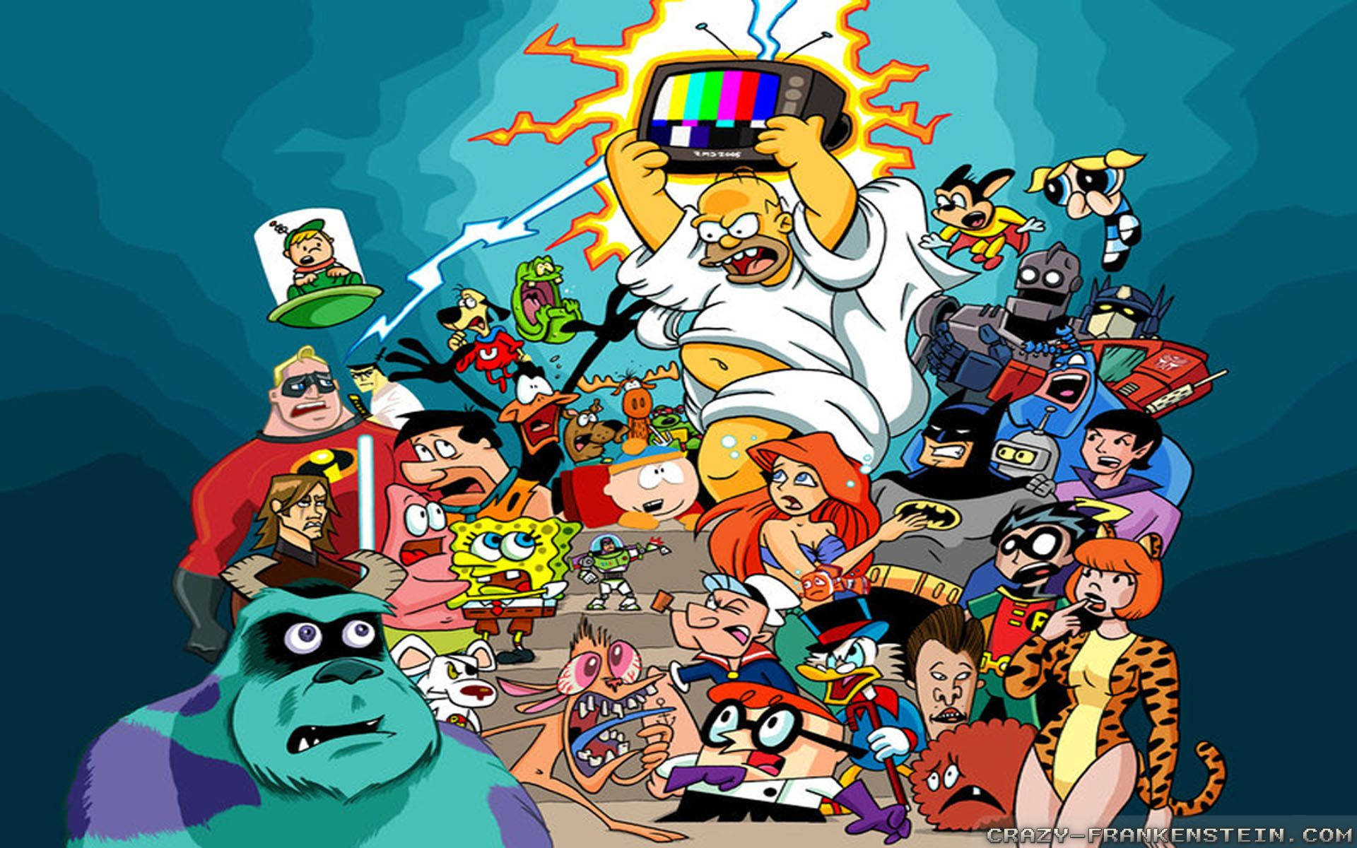 "Relive Your Childhood with These Iconic 90s TV Cartoon Characters" Wallpaper