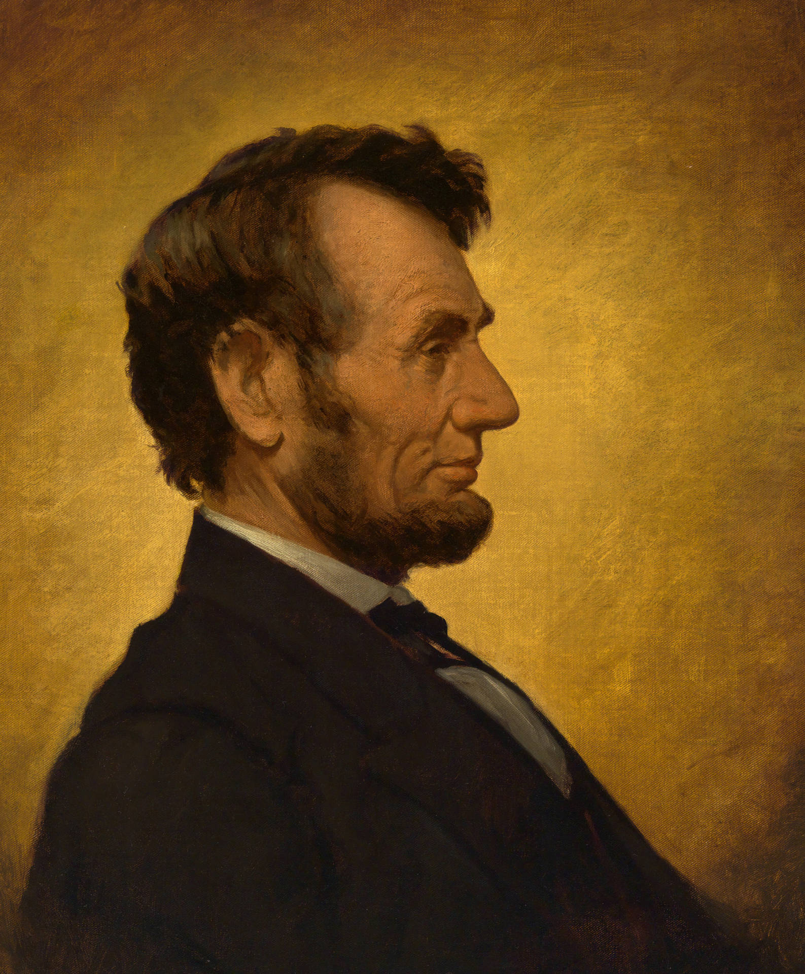 Abraham Lincoln Side-view Portrait Wallpaper