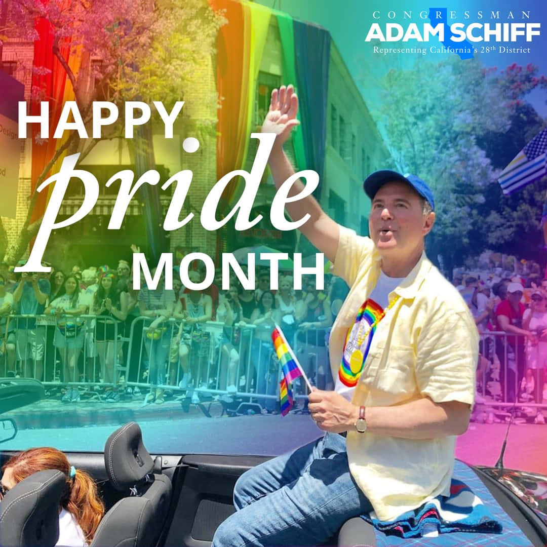 Congressman Adam Schiff Celebrating Pride Month Wallpaper