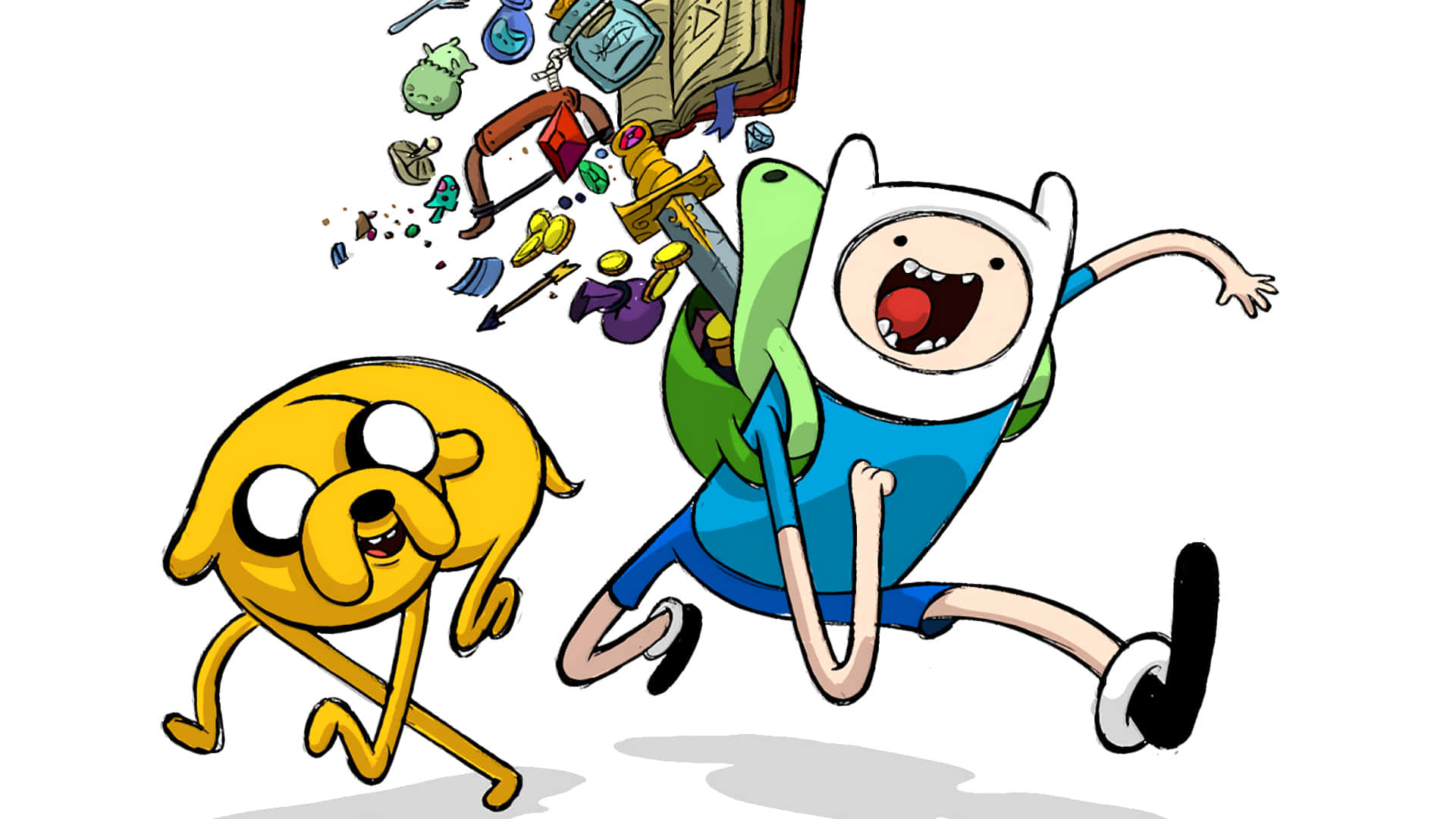 Adventure Time Finn And Jake Running Picture