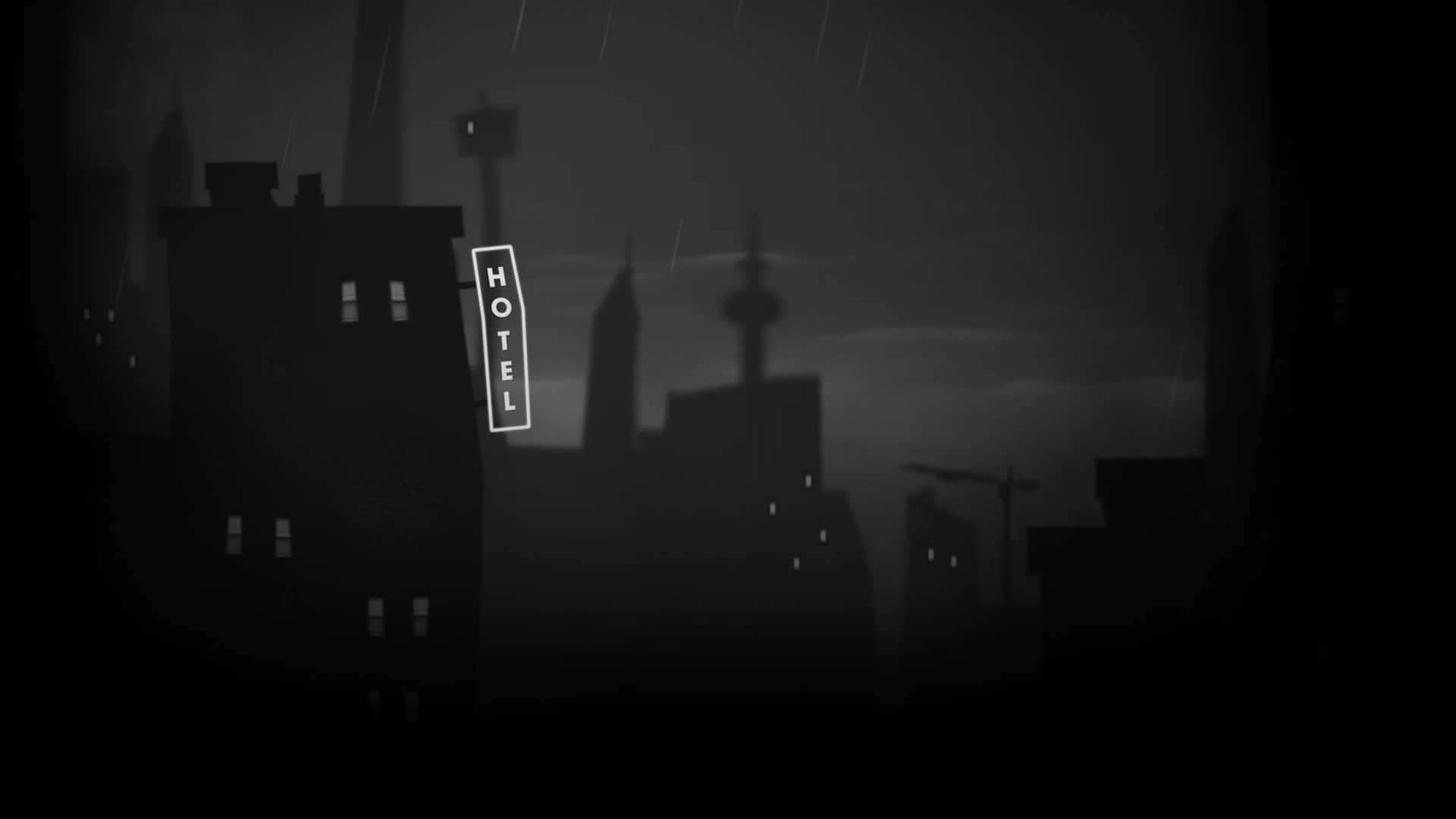 Hotel Building Silhouette Aesthetic Anime Background