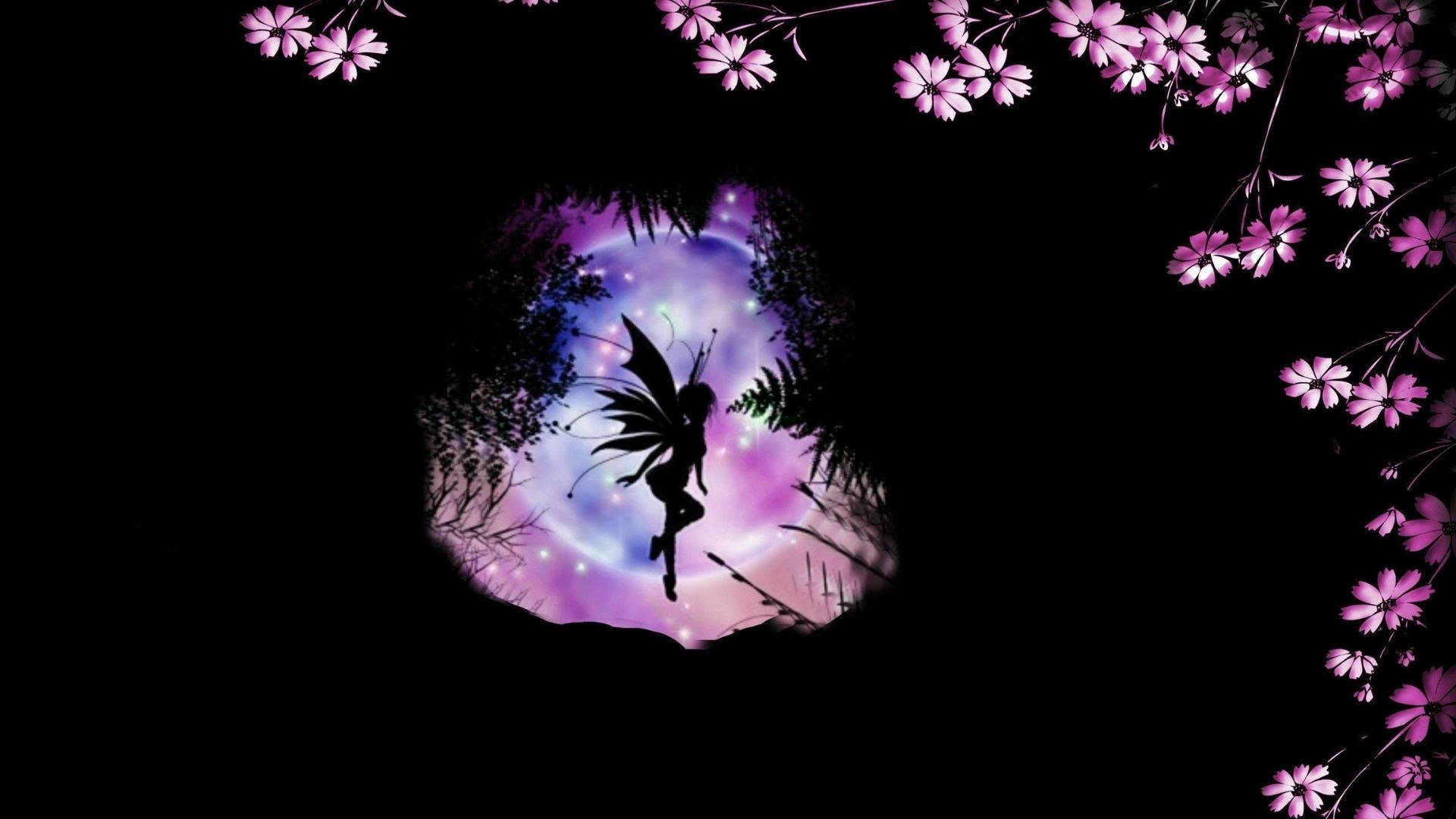 Aesthetic Fairy Silhouette Wallpaper
