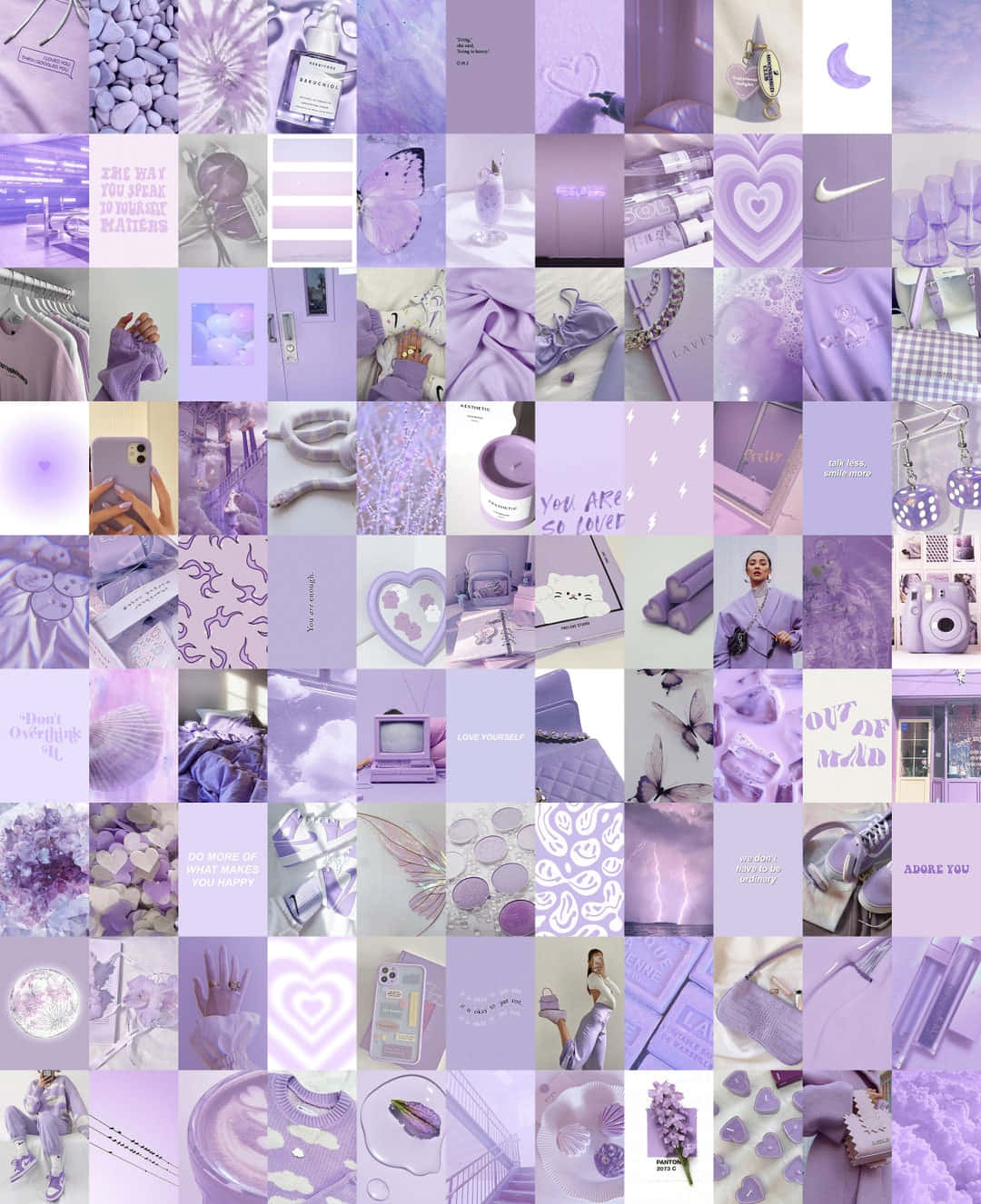 Pastel Montage Aesthetic Purple Background