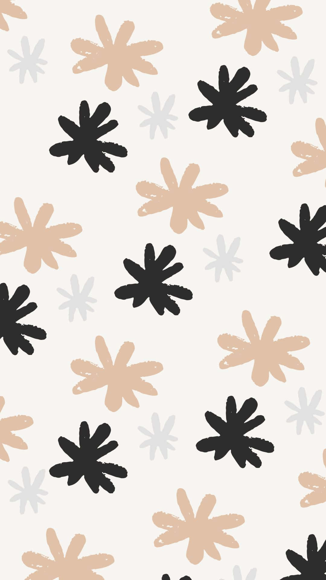 Black Flowers Aesthetic VSCO Pattern Background