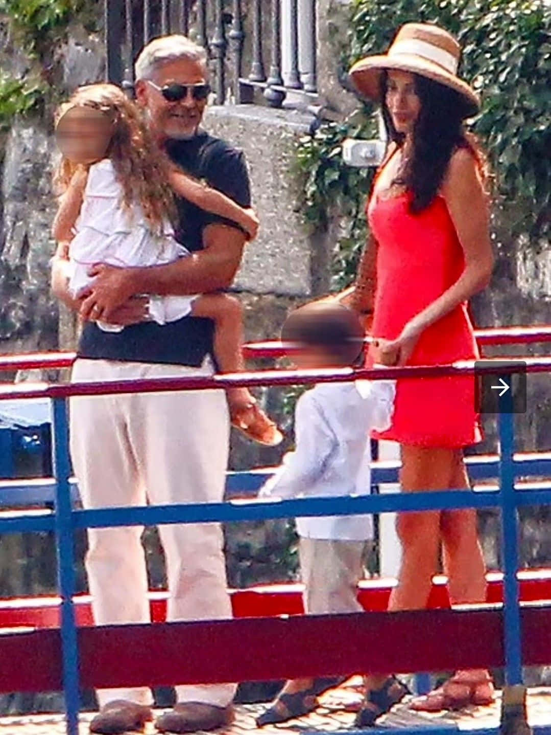 Alexander And Ella Clooney With George And Amal Clooney Pictures