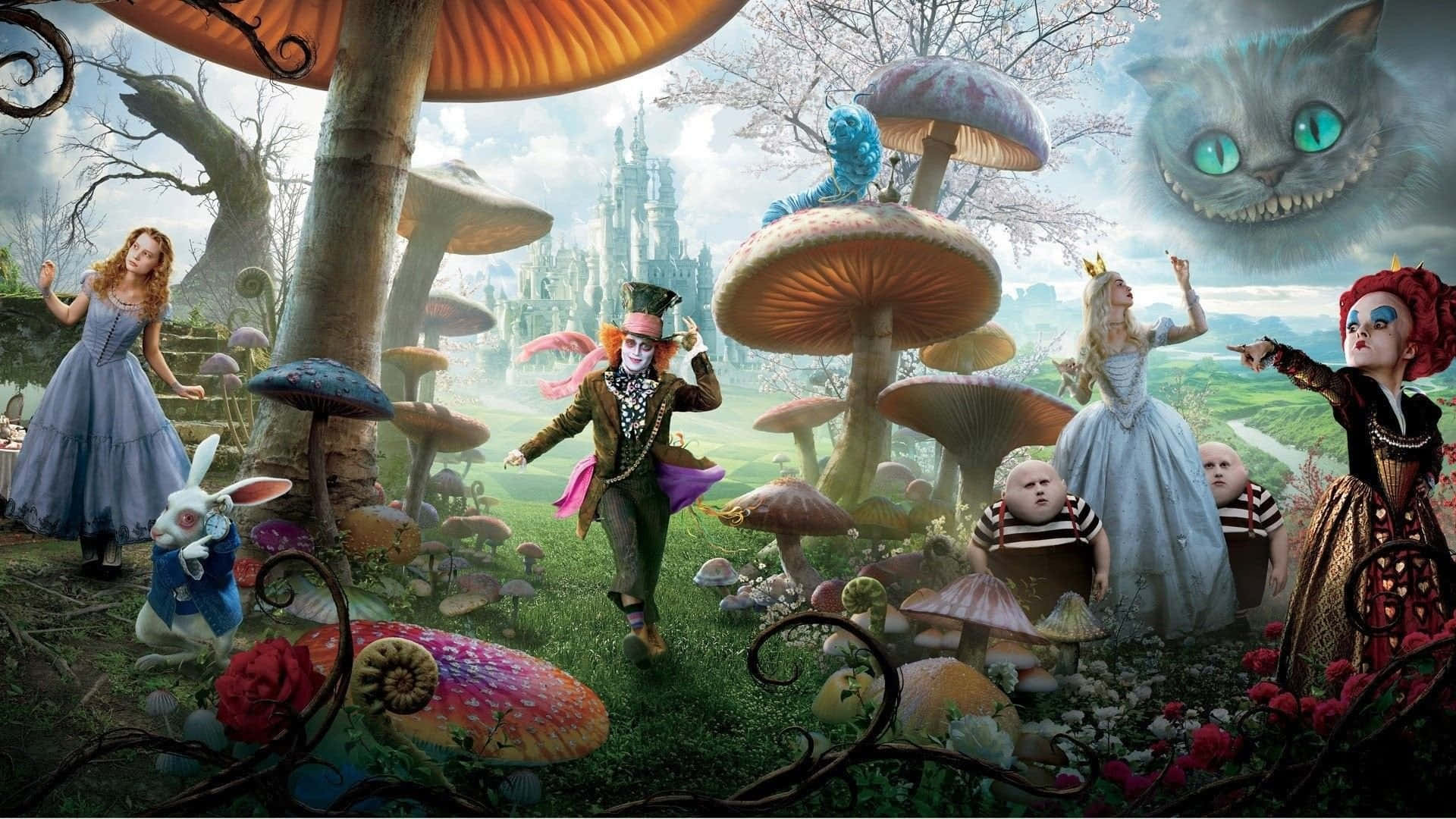 An Endless Dreamy Journey With Alice In Wonderland Wallpaper