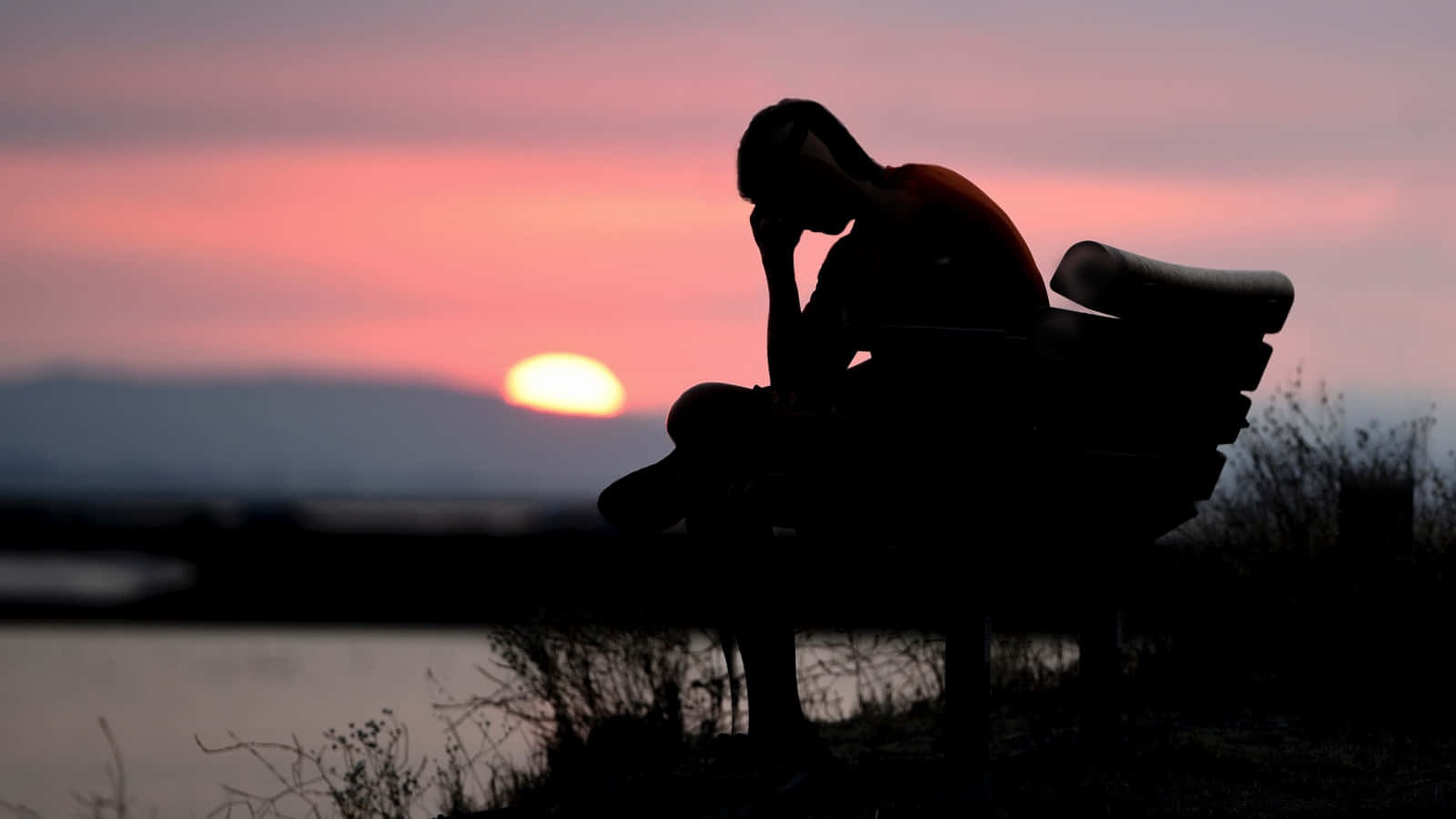 Alone Sad Depressed Man Silhouette Picture