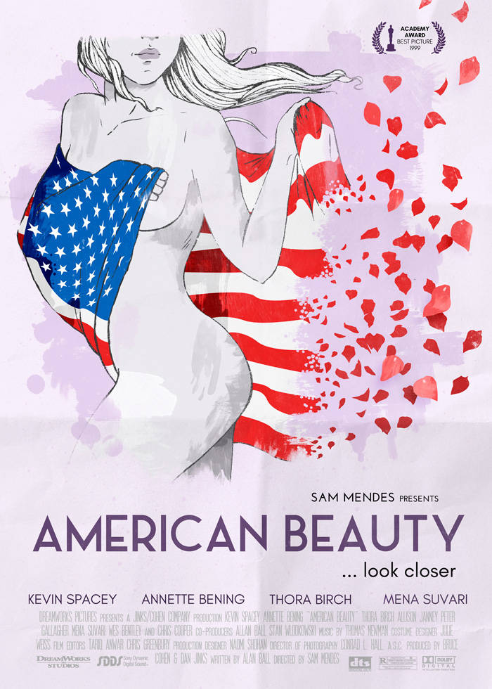 American Beauty Woman Illustration Wallpaper