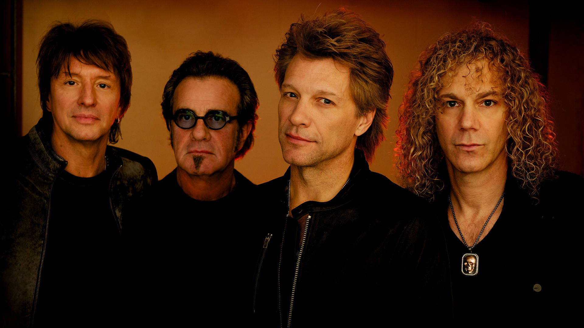 American Rock Band Bon Jovi David Bergman Portrait Wallpaper