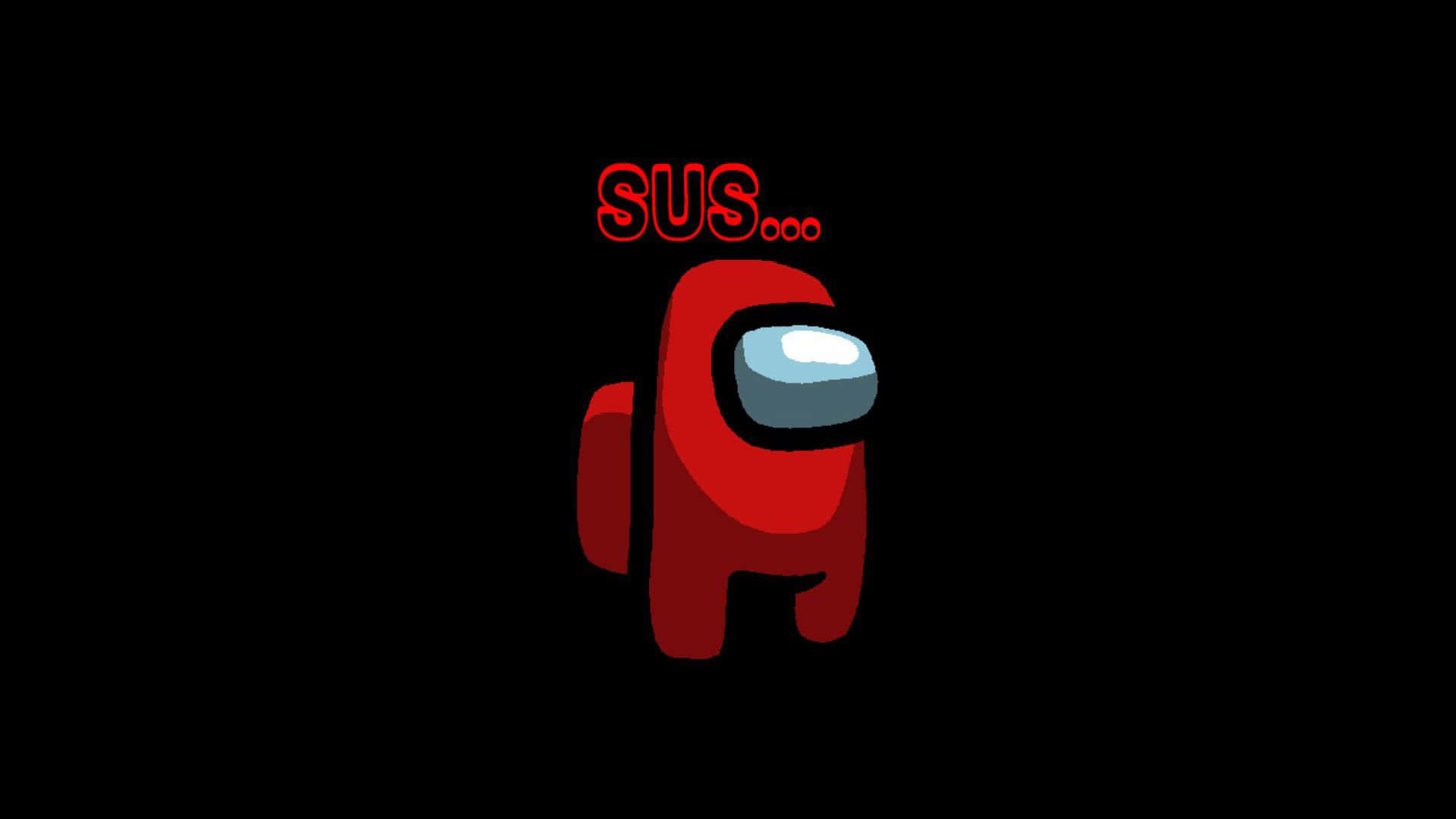 A Red Spaceship With The Words Suus On It Wallpaper