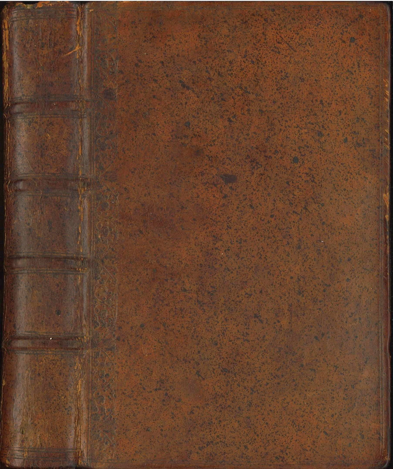 Ancient Hard Book Cover Dark Brown Wallpaper