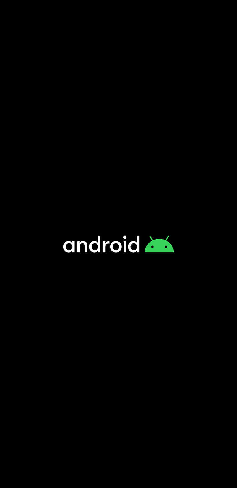 Android Logo On A Black Background Wallpaper