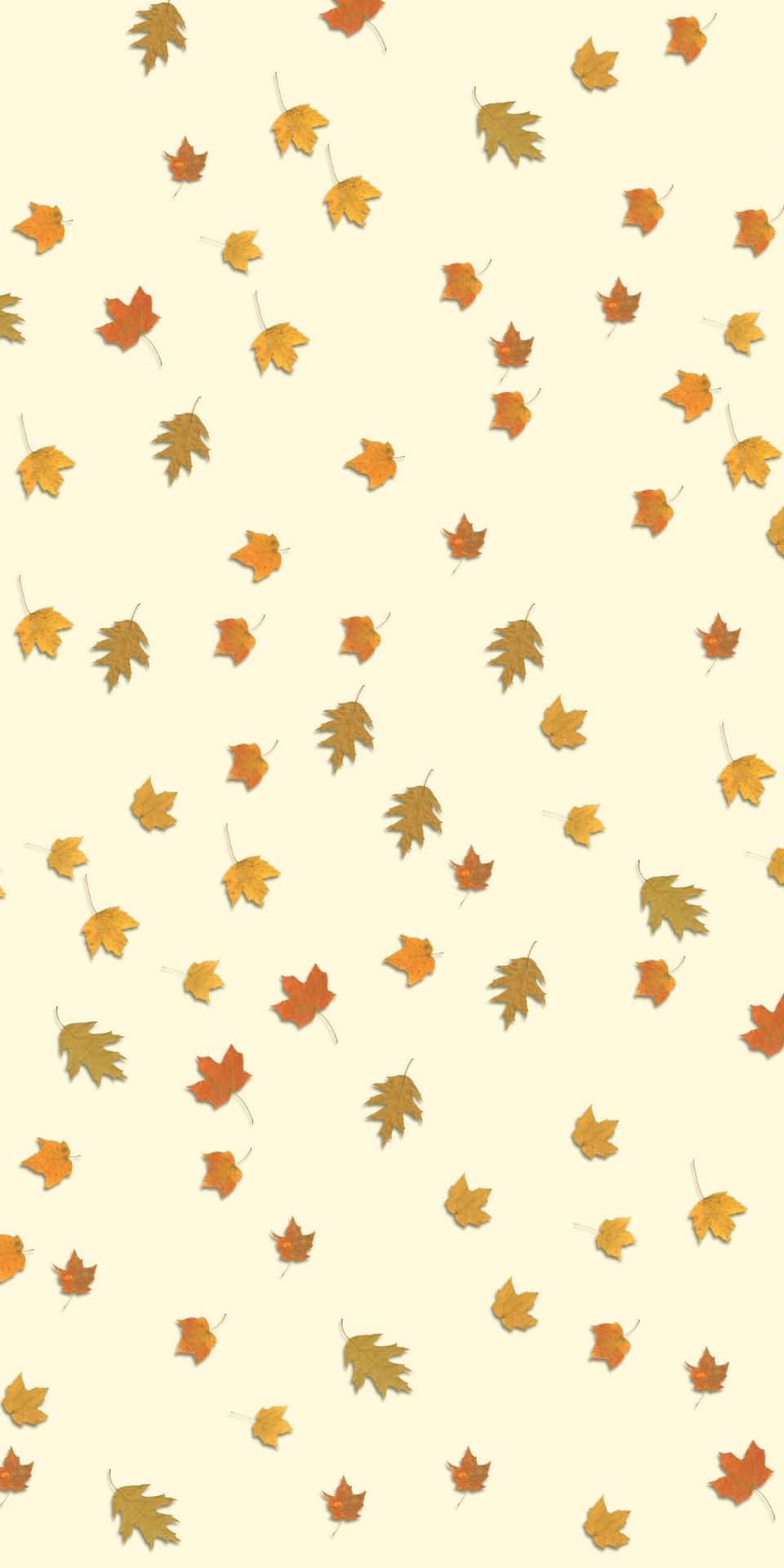 Aesthetic Android Autumn Background Of Tiny Leaves