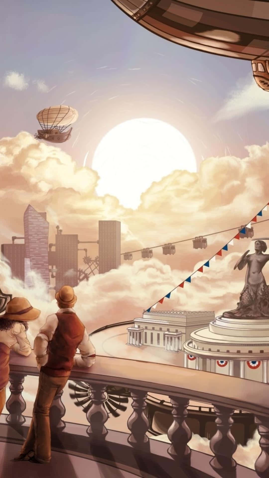Android Bioshock Infinite Background A Couple Looking At The Sun