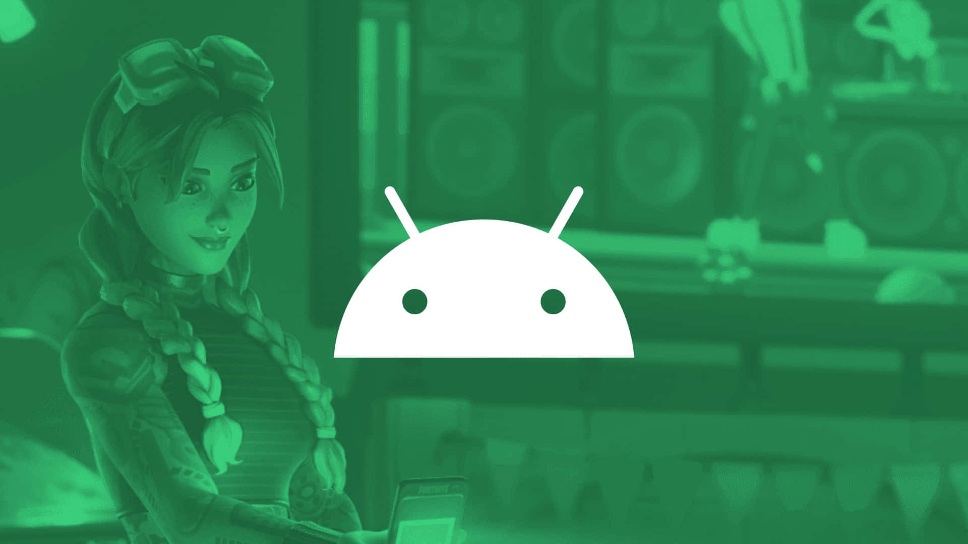 Android Os - A Girl In A Green Dress
