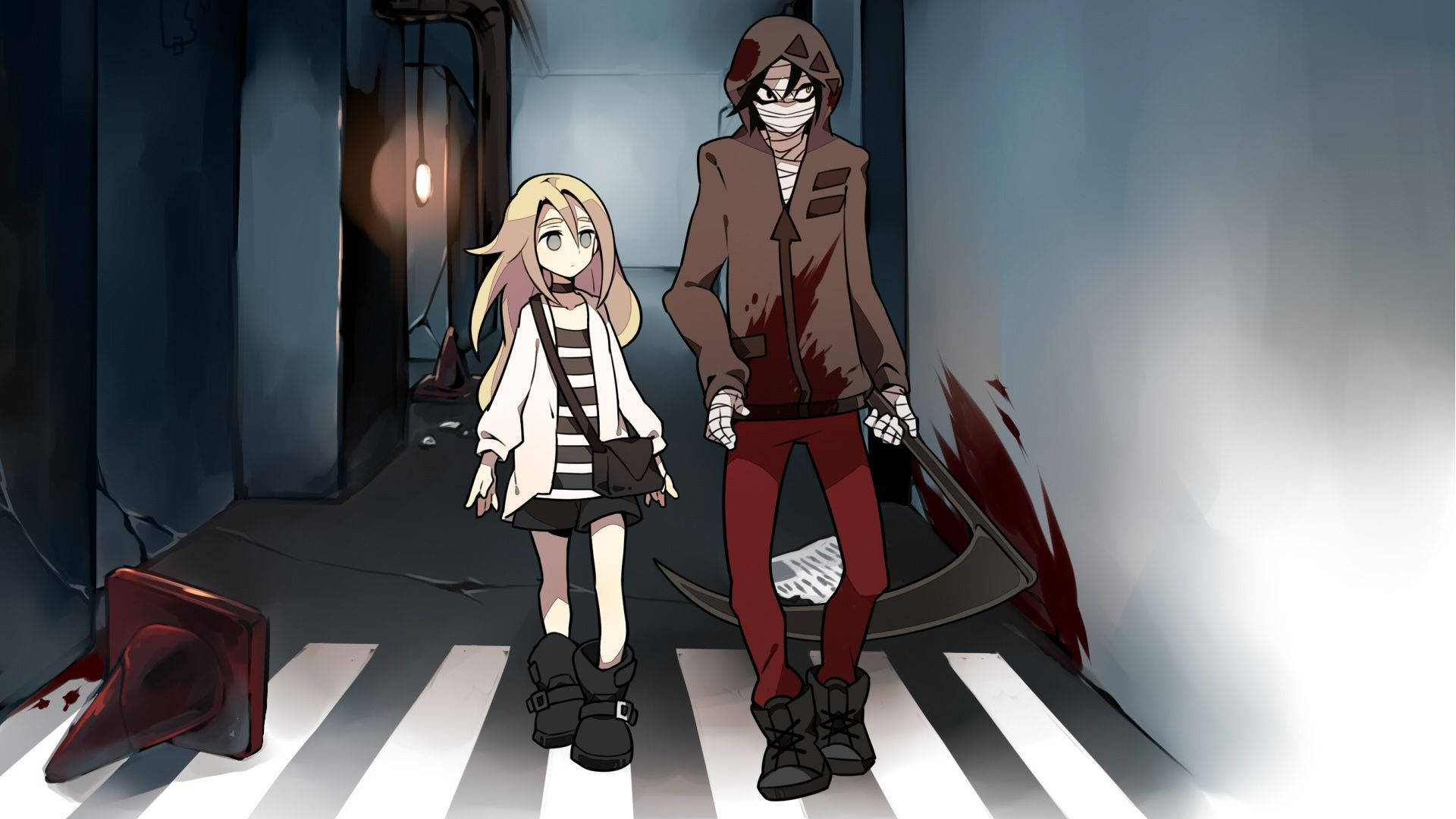 "Experience the thrilling world of Angels Of Death!" Wallpaper