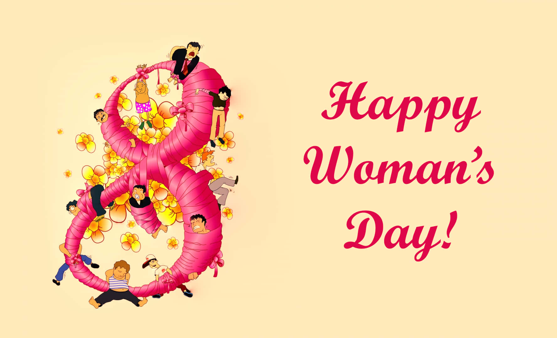 Animation Long Cabin Happy Womens Day Wallpaper