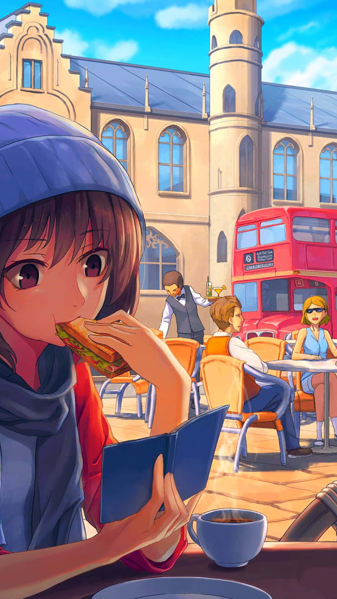 Anime Sandwich Cafe Background