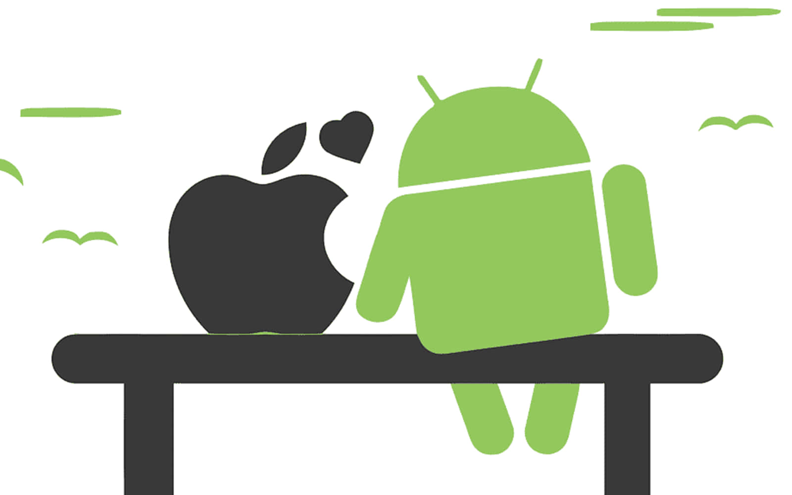 Apple&Android: The Two Tech Giants Wallpaper